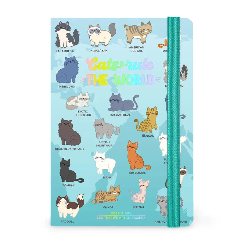 Agenda Semanal 2026 Gatos Legami