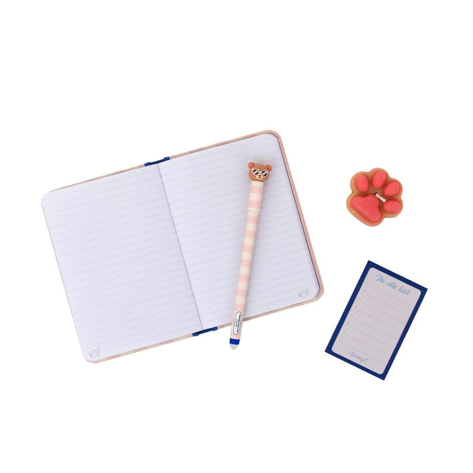 Conjunto Caneta Apagável Exclusiva + Caderno A6 + Bloco + Vela Mr.Wonderful