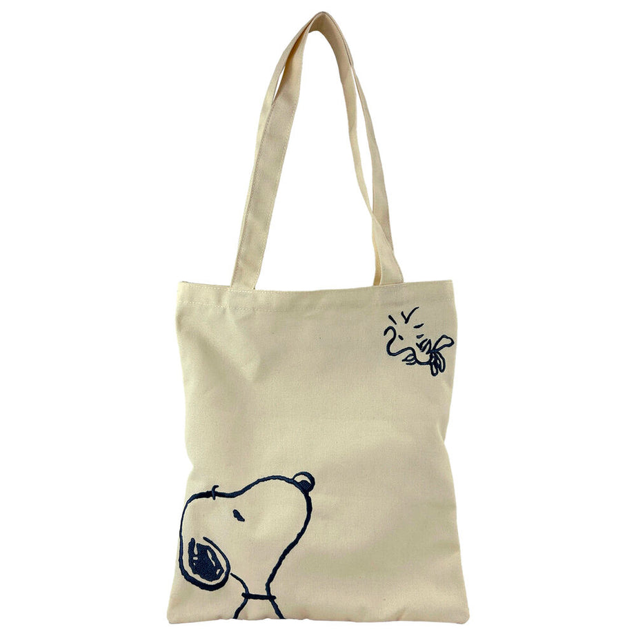Totte Bag Snoopy com Bordado e Estampado Banda Desenhada