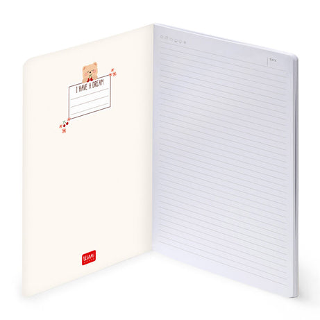 Caderno Grande B5 Pautado Urso Legami