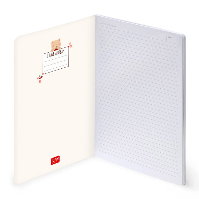 Caderno Grande B5 Pautado Urso Legami
