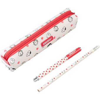 Conjunto Snoopy Love Estojo, Lápis e Caneta