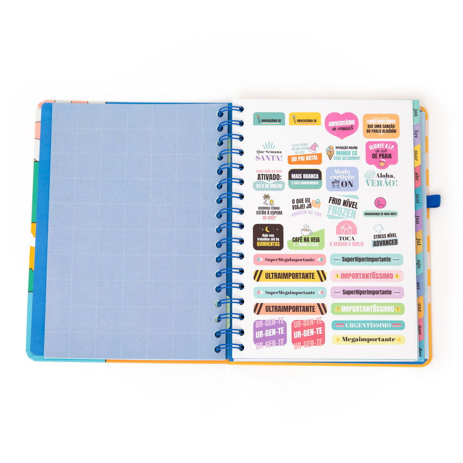 Agenda Semanal Mr.Wonderful 2026 - Planos Random - Com Caneta Exclusiva