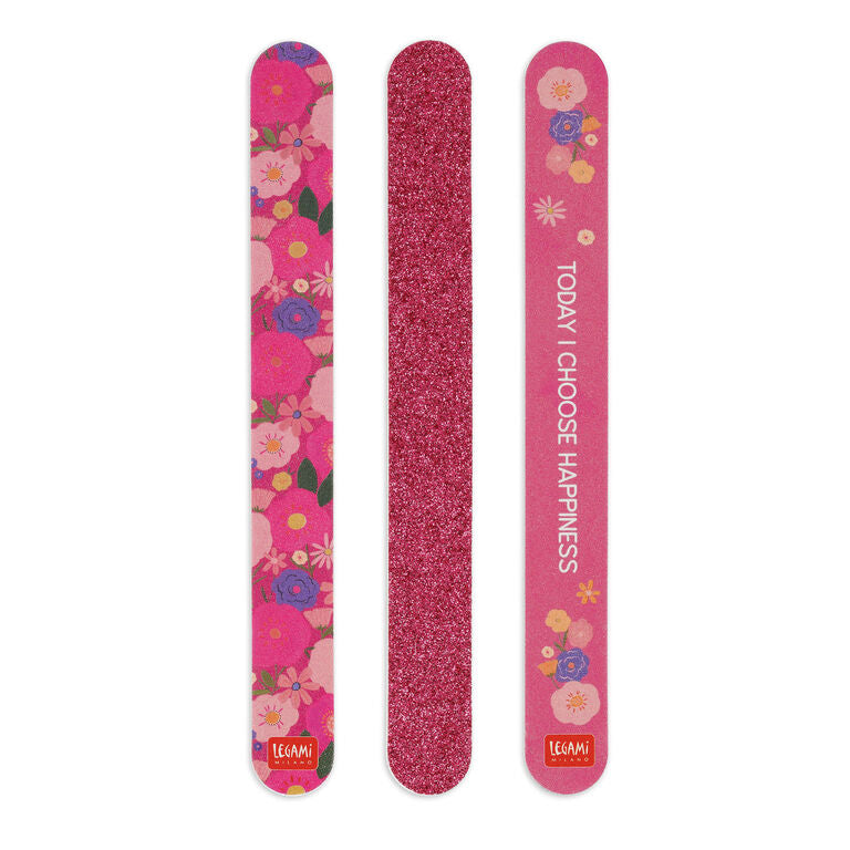 Conjunto 3 Limas para as Unhas Flores Legami