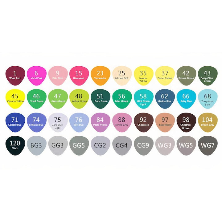 Estojo com 40 Marcadores Dupla Ponta Artist by Alex Bog