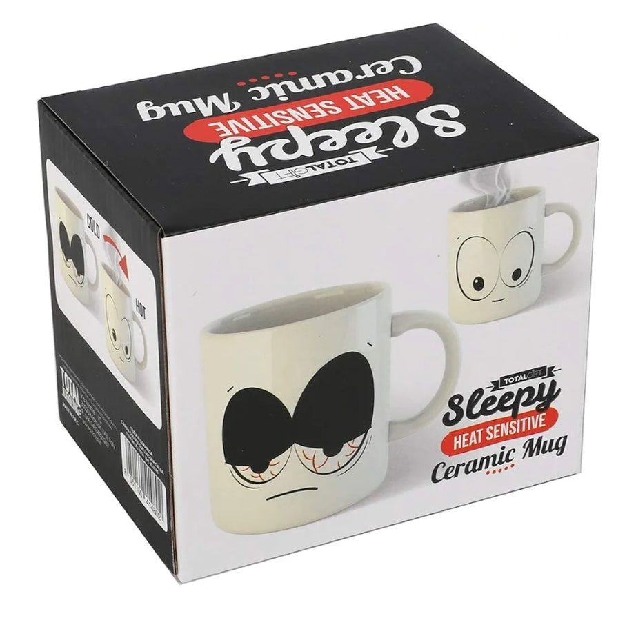 Caneca Olhos de Sono Troca Cor Quente e Frio
