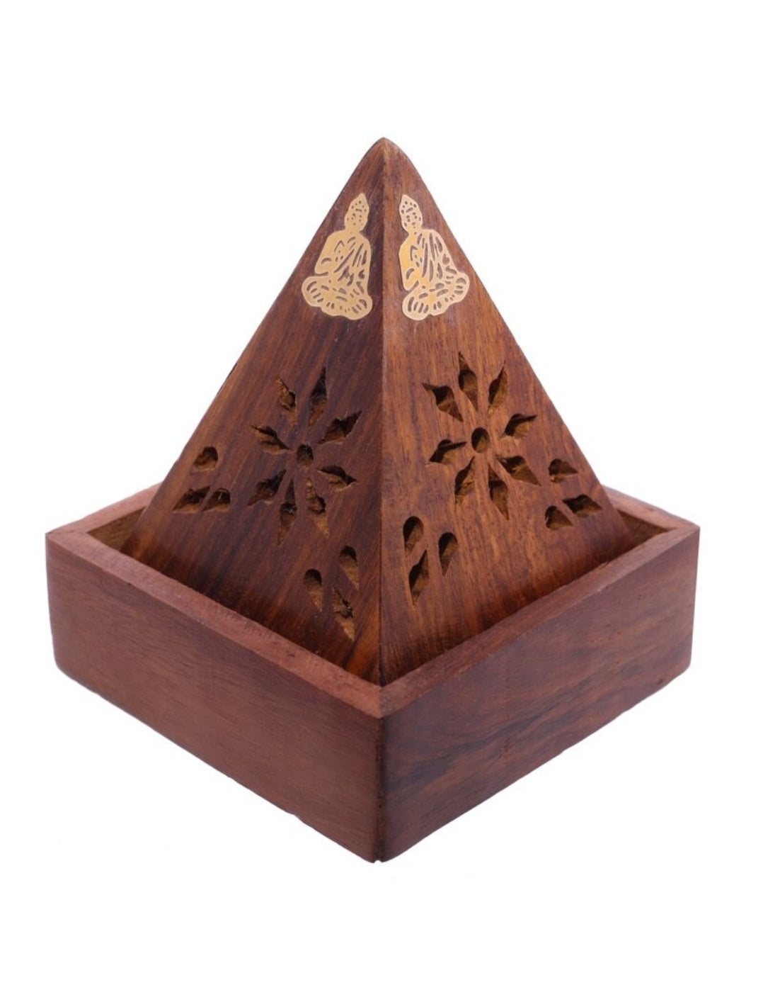 Queimador de Incenso para Cones - Pirâmide de Madeira