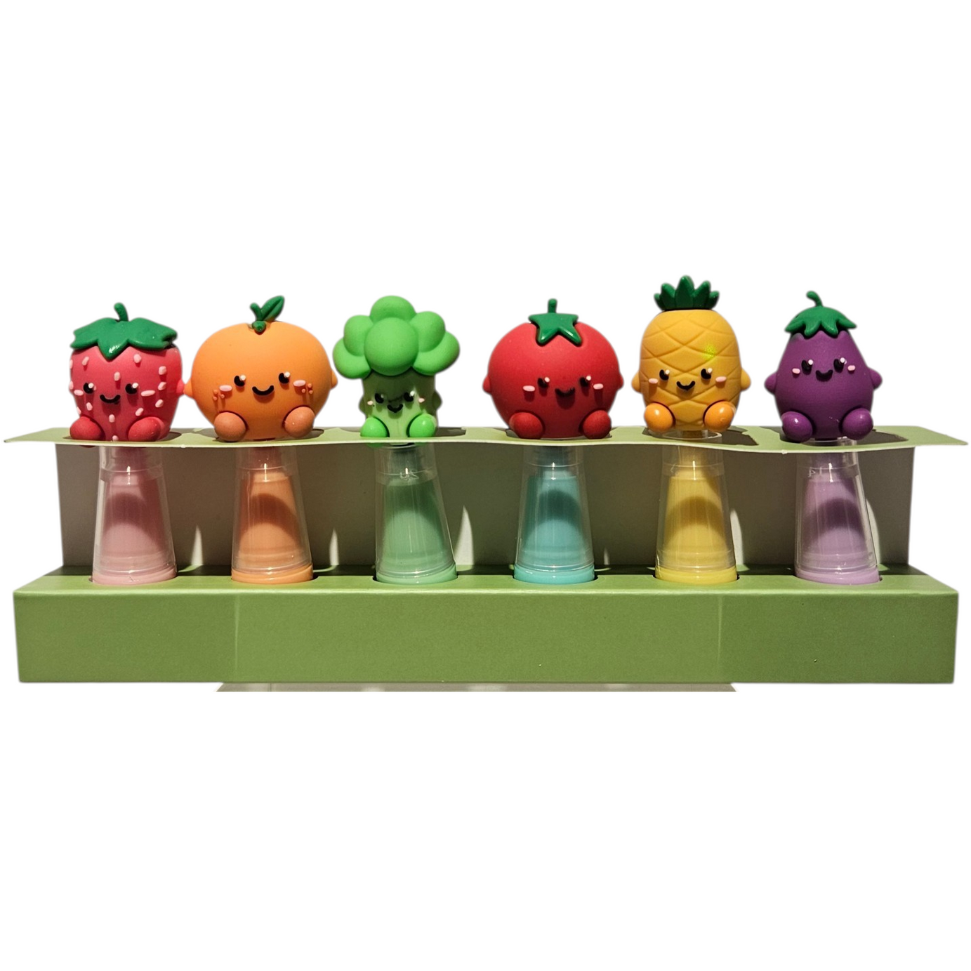Conjunto 6 sublinhadores Frutas e Legumes Itotal