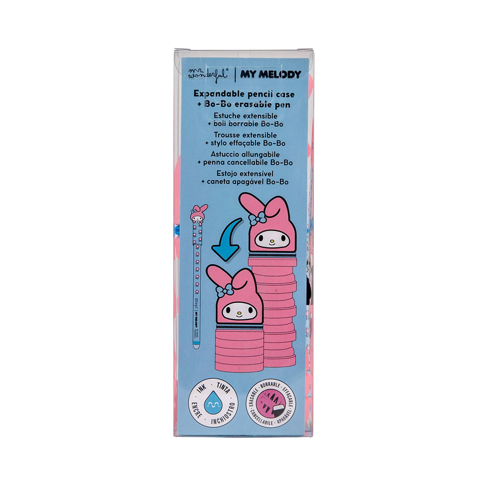 Estojo Extensível My Melody com Caneta Apagável Mr.Wonderful