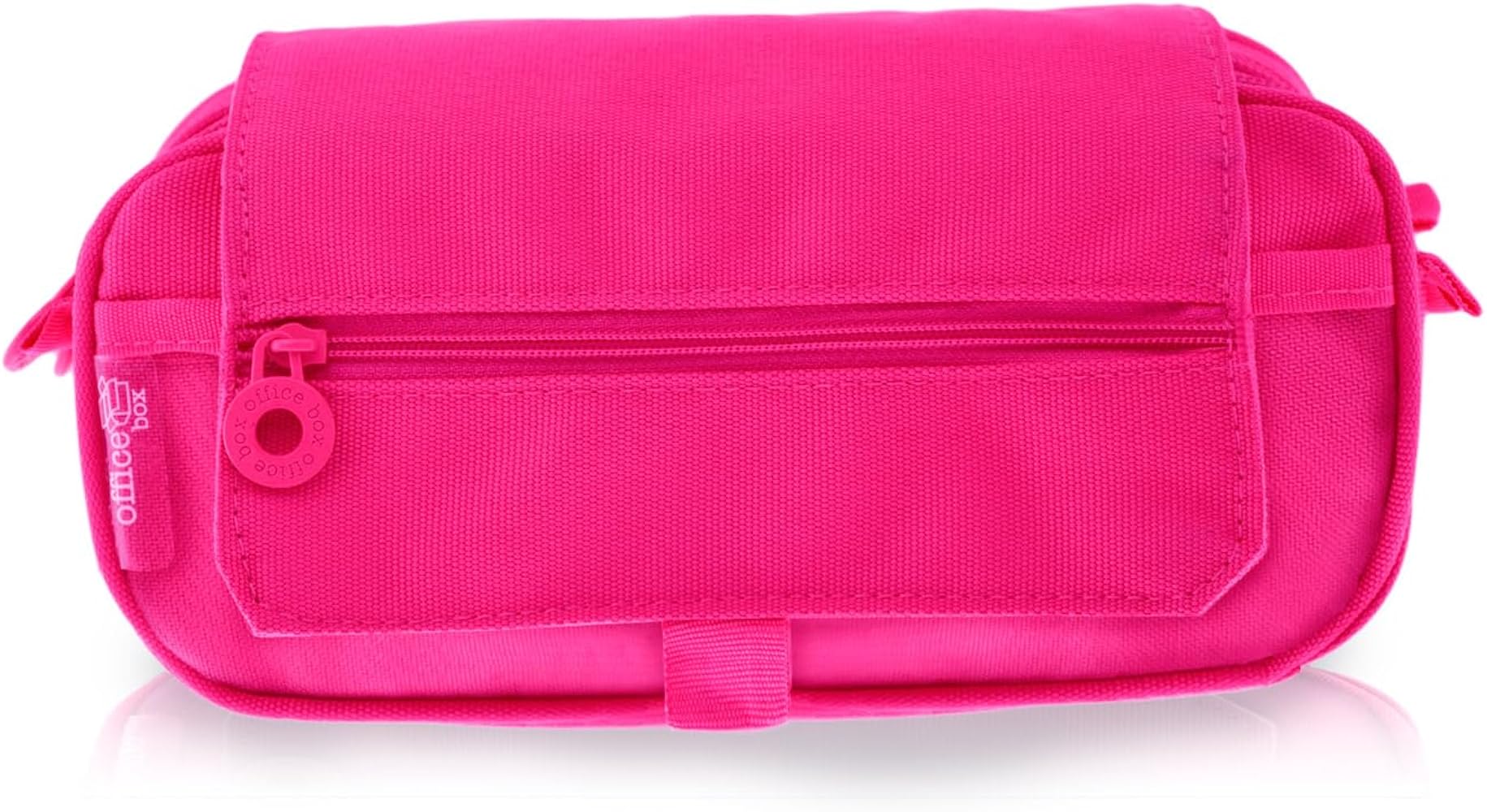 Estojo Triplo Rosa com Várias Divisórias