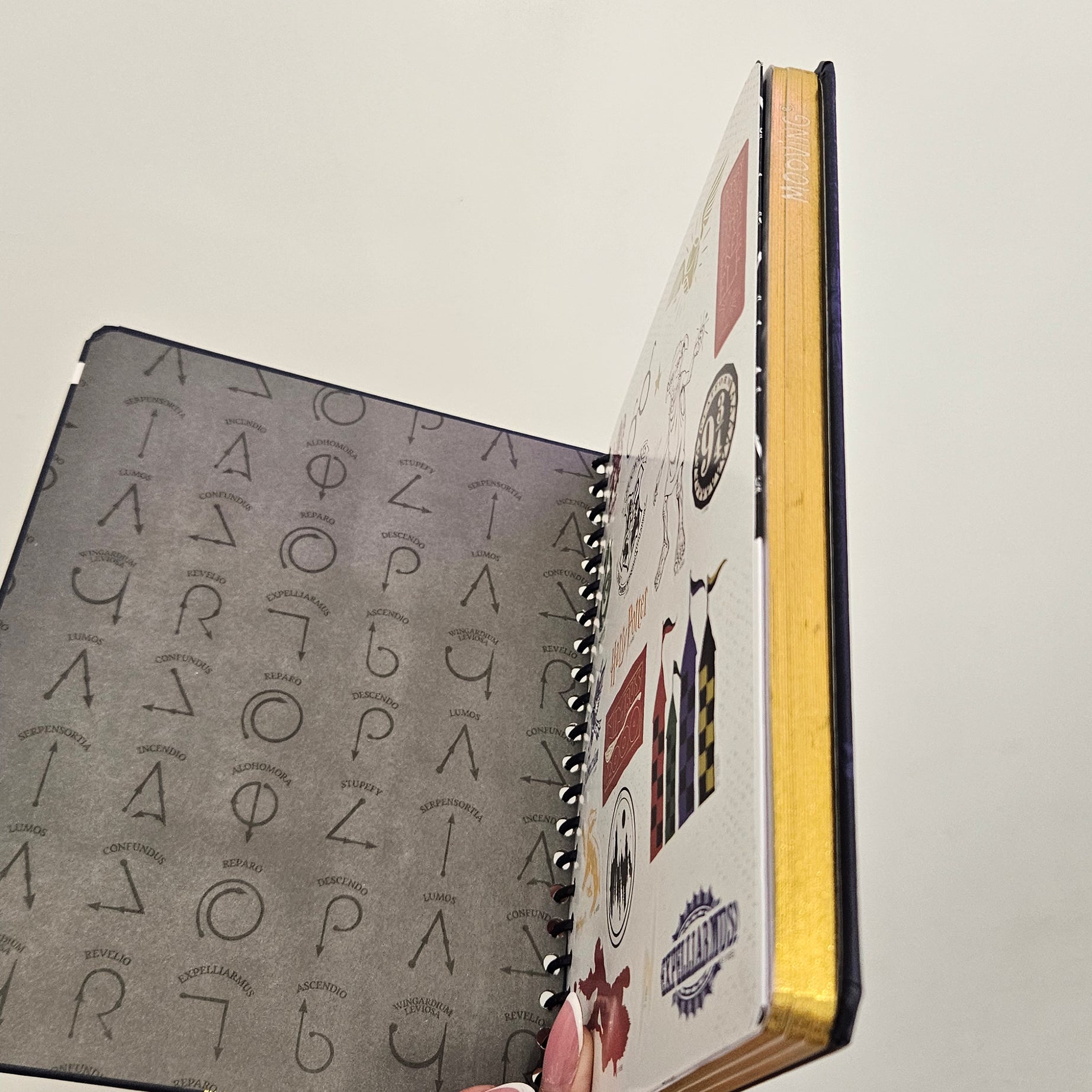 Caderno A5 em Espiral Quadriculado Harry Potter com Autocolantes e Envelope