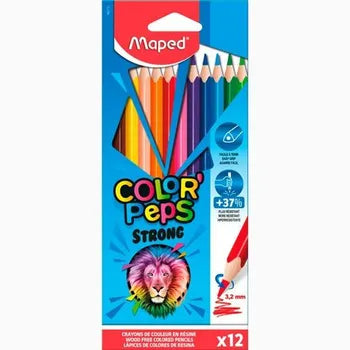 12 Lápis Colorir Maped Strong