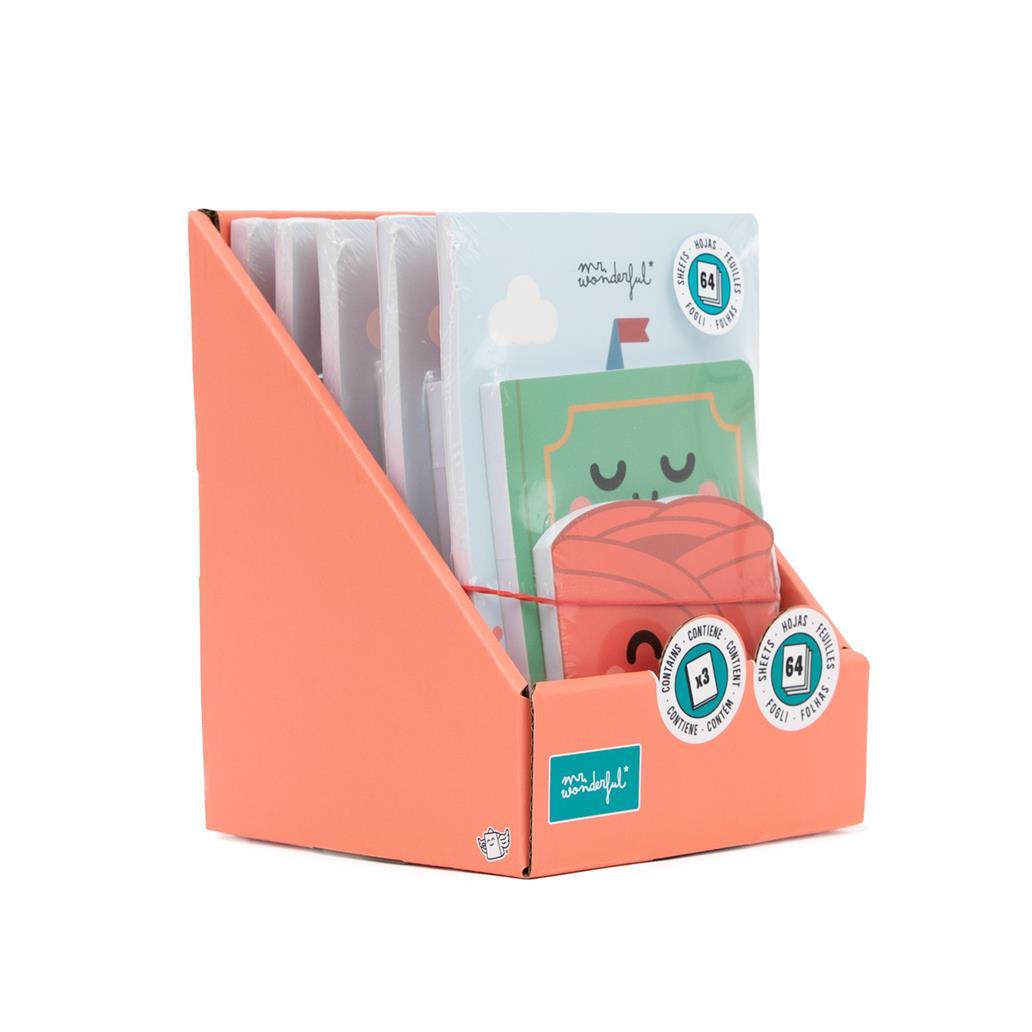 Conjunto 3 Cadernos/Blocos Notas Dia do Livro e a Rosa Mr.Wonderful