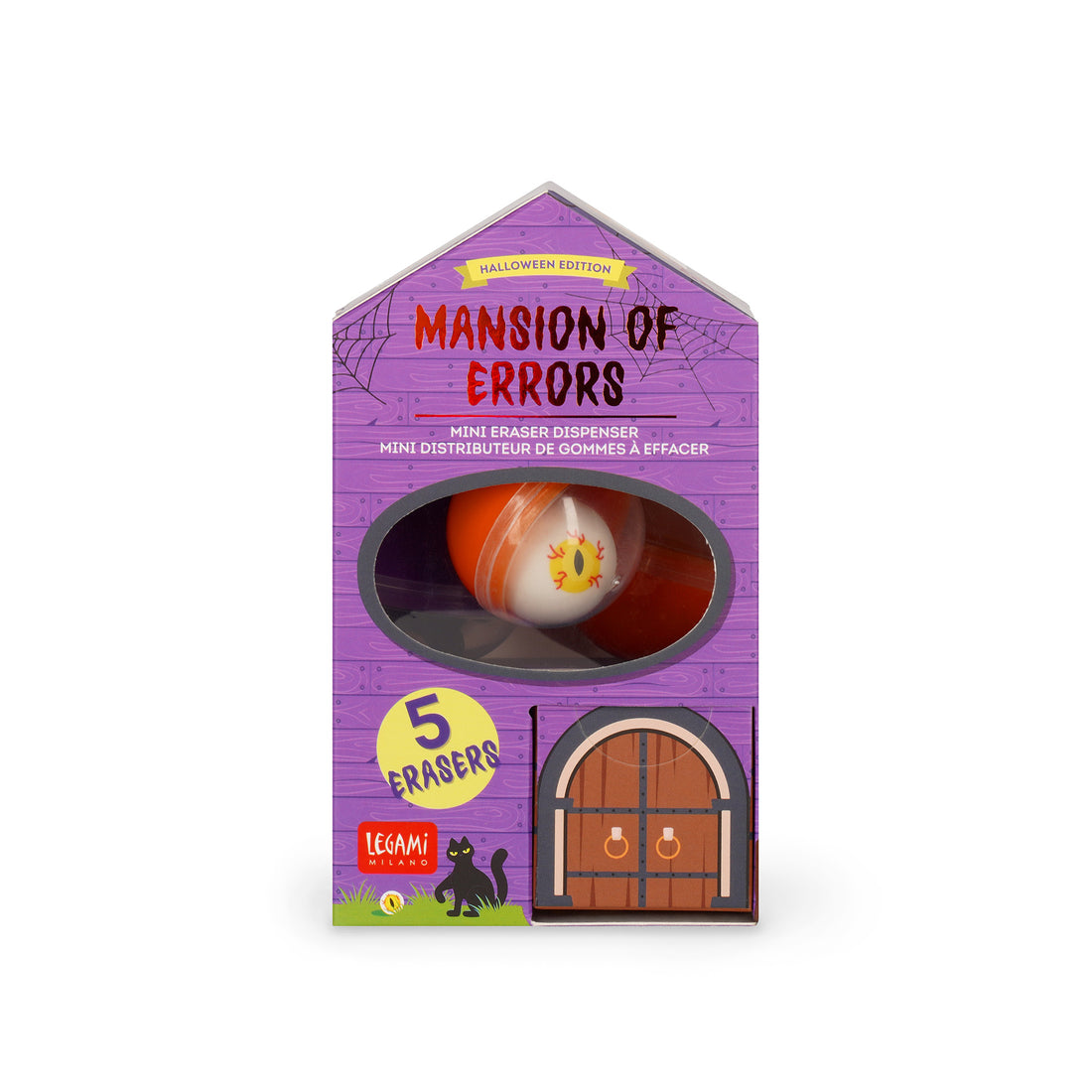 Brevemente - Dispensador com 5 Mini Borrachas Halloween Legami