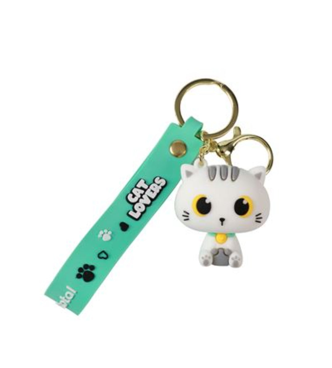 Porta Chaves Gato Branco