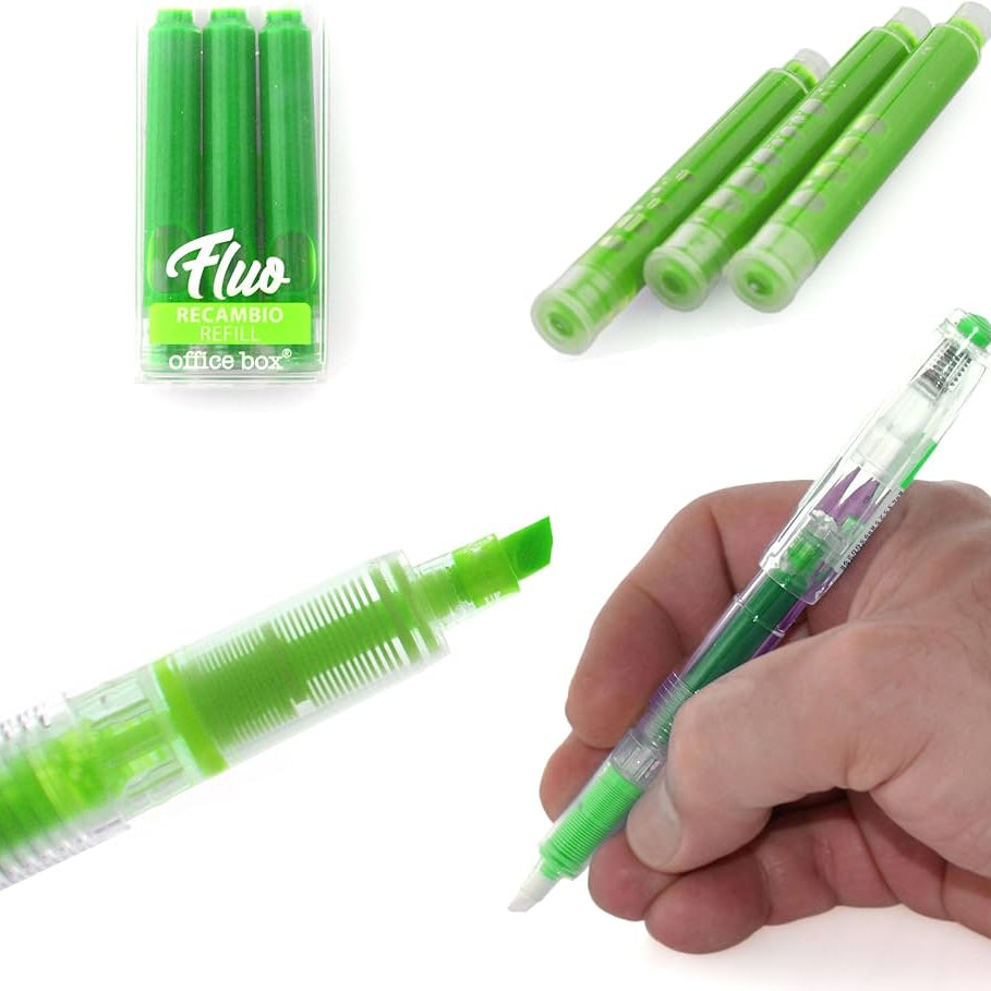 Sublinhador Recarregável Verde Office Box