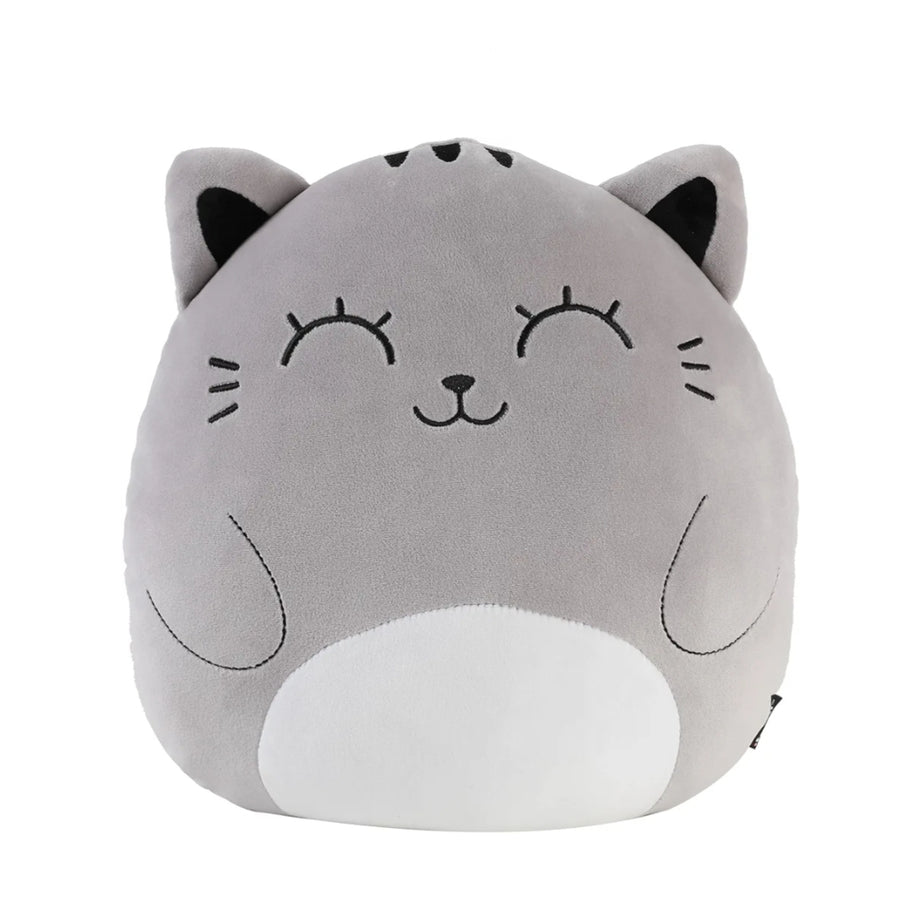Peluche Almofada Grande Gato Cinza