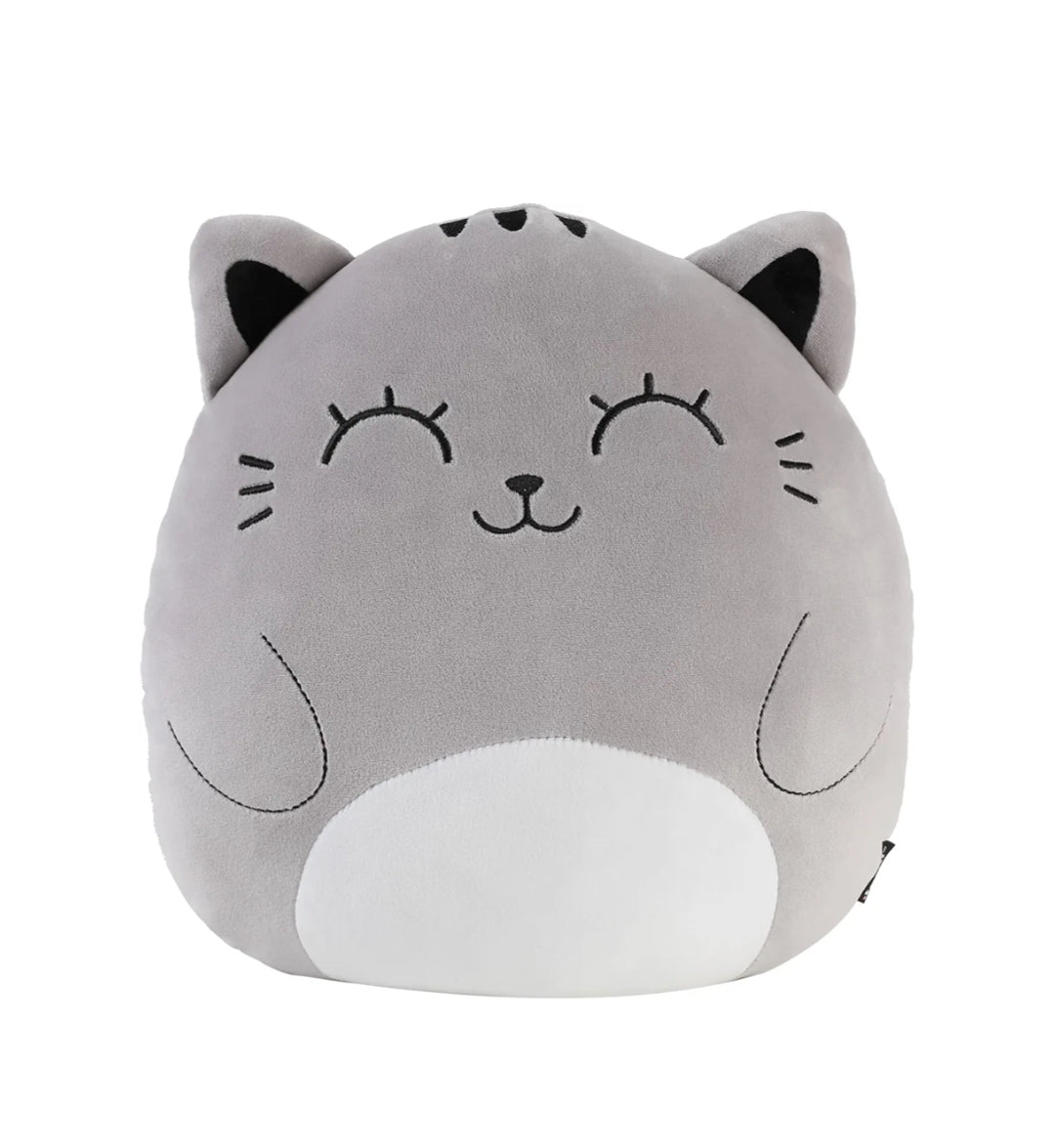 Peluche Almofada Grande Gato Cinza