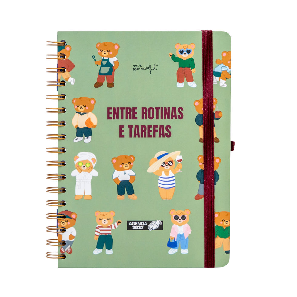 Agenda Semanal 2027 Pequena Mr.Wonderful "Entre Rotinas e Tarefas"