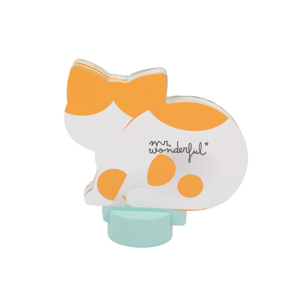 Calendário de Secretária Mr.Wonderful 2026 com base - MEOW-lendar