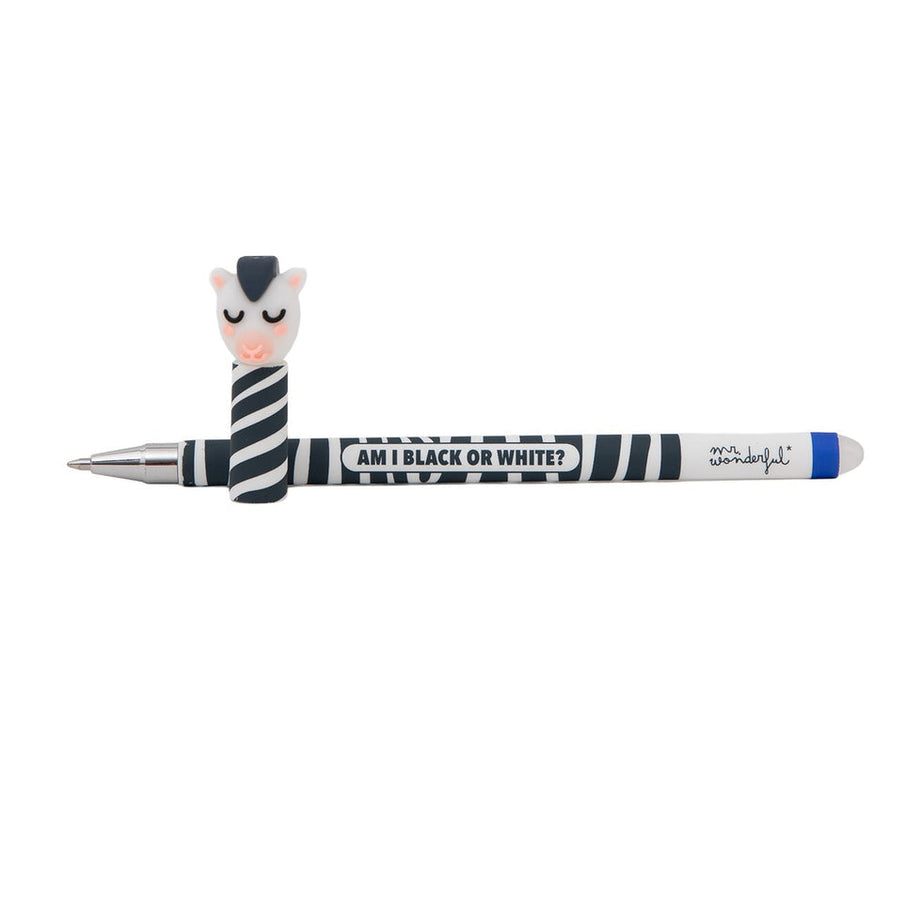 Caneta Apagável Zebra "Am I black or white?" Mr.Wonderful