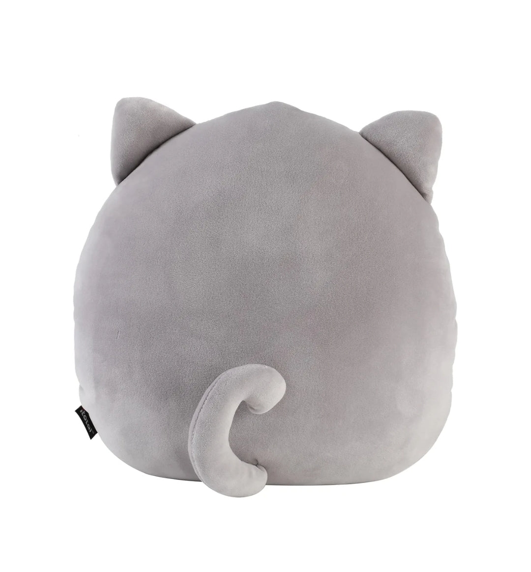Peluche Almofada Grande Gato Cinza