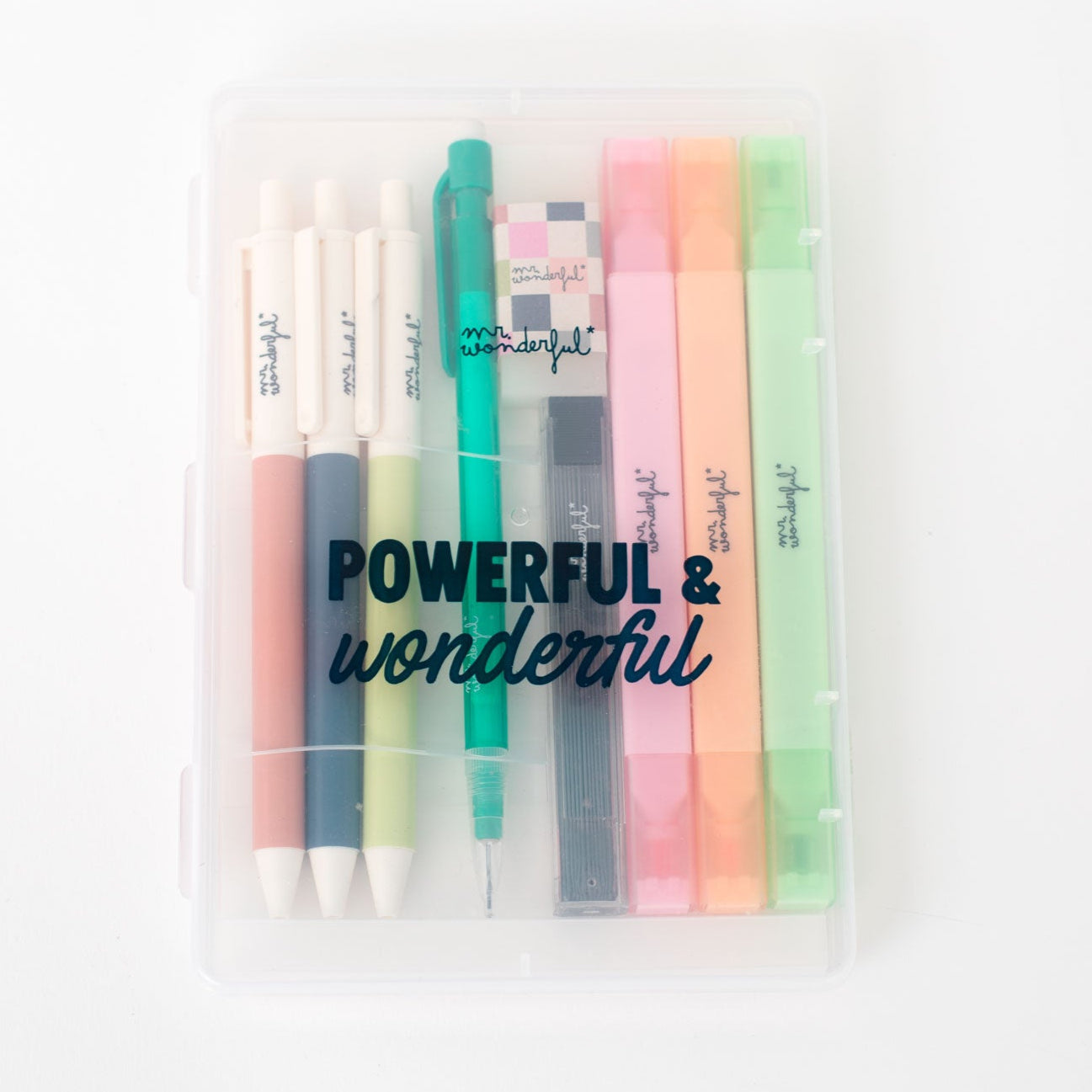 Conjunto Papelaria Powerful Mr.Wonderful