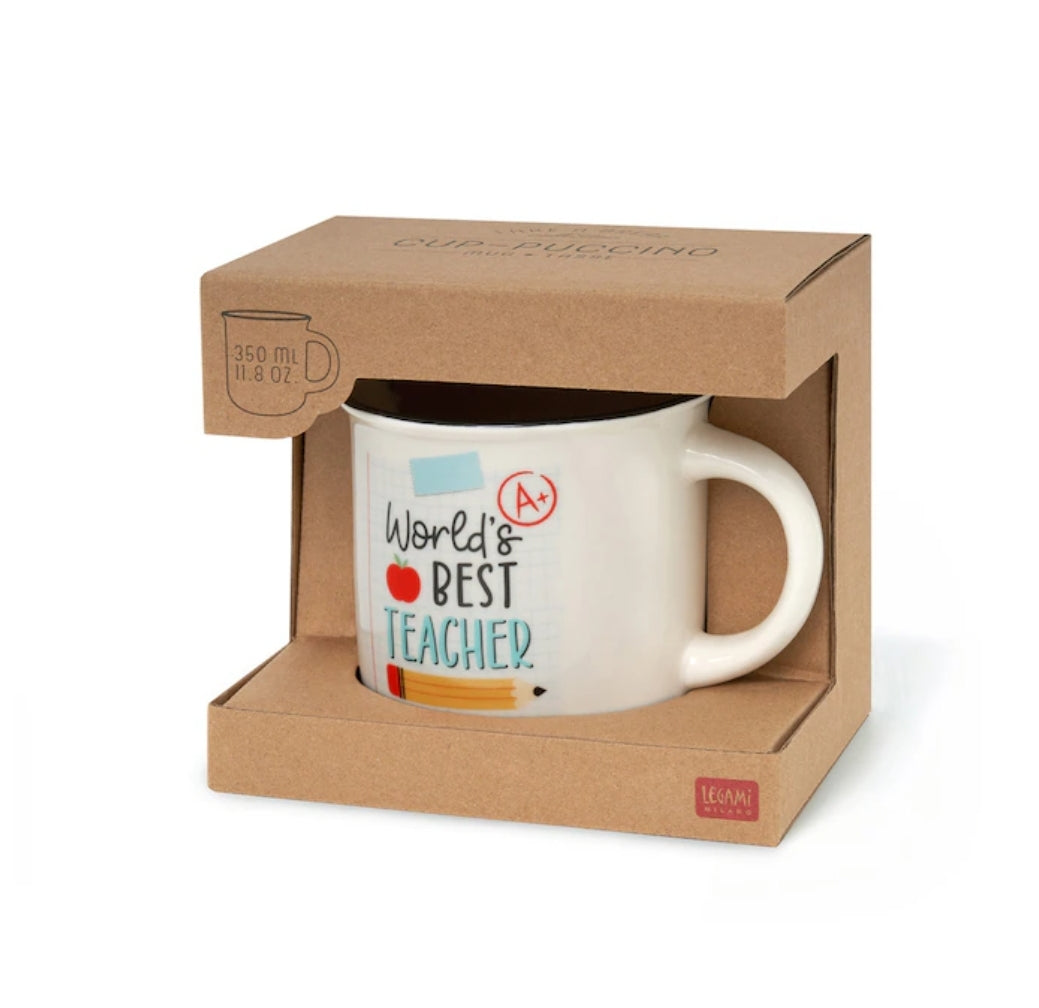 Caneca professor "World's Best Teacher" Legami