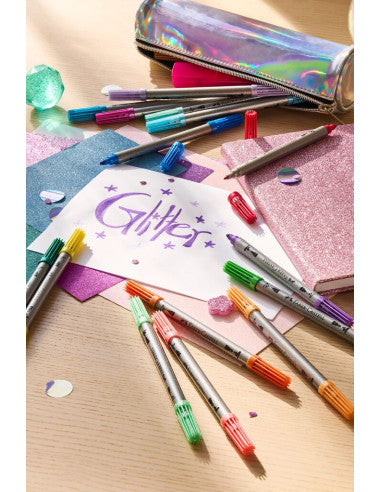 20 Marcadores com Glitter Dupla Ponta Faber-Castell