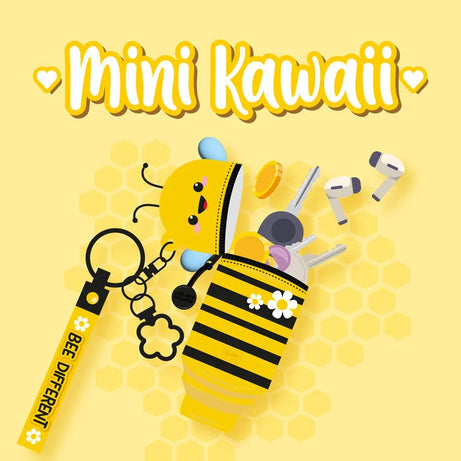 Porta Moedas e Porta Chaves Mini Kawai Abelha Legami