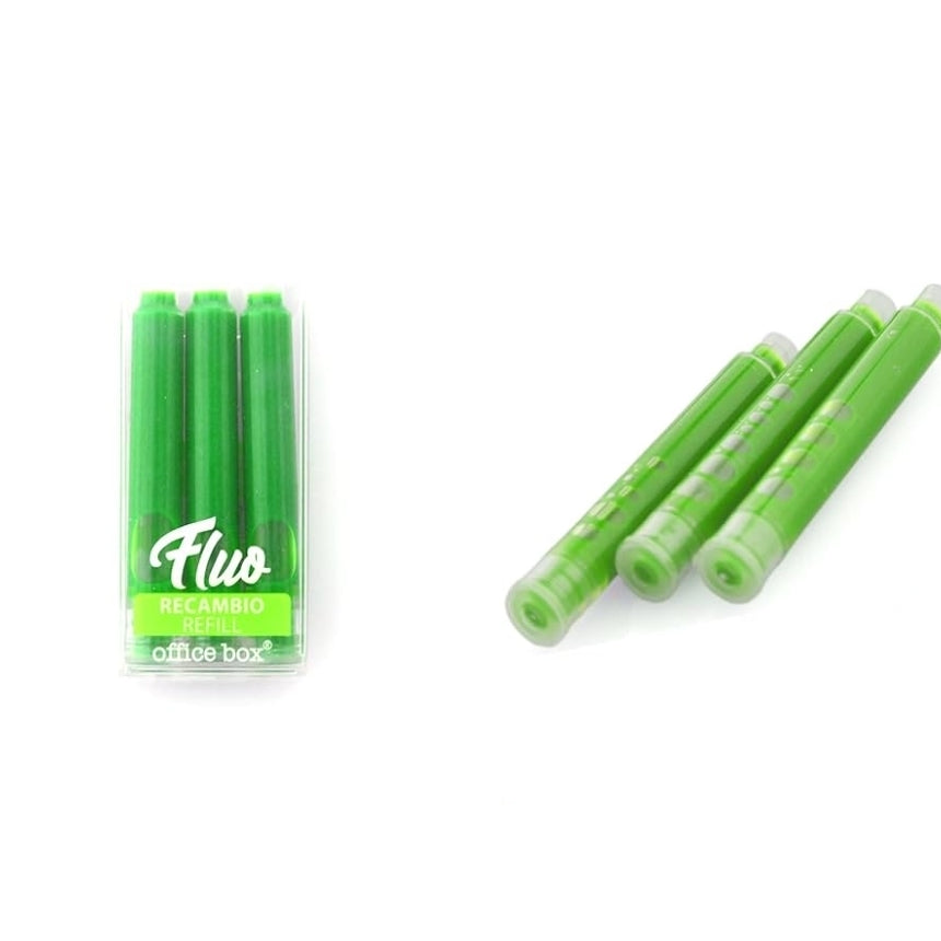 Conjunto 3 Recargas Verde para Sublinhador Office Box