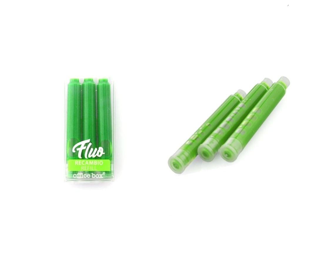 Conjunto 3 Recargas Verde para Sublinhador Office Box