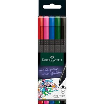 Conjunto de 5 Fineliner cores Neon Faber-Castell