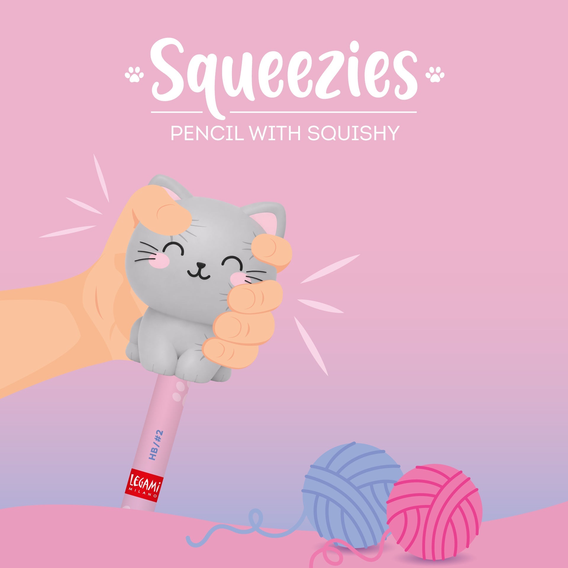 Lápis HB com Gato Squishy Legami