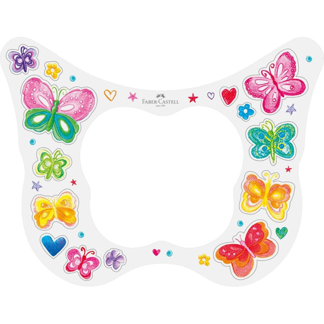 Caixa Metálica Borboleta com 20 Lápis de Colorir Sparkle e Autocolantes Faber-Castell