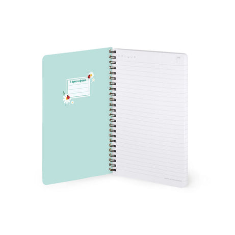 Caderno A5 em Espiral Pautado com Folha de Autocolantes Joaninha Legami