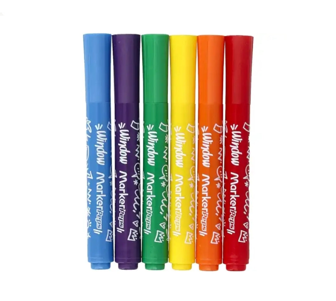 6 Marcadores para Vidro