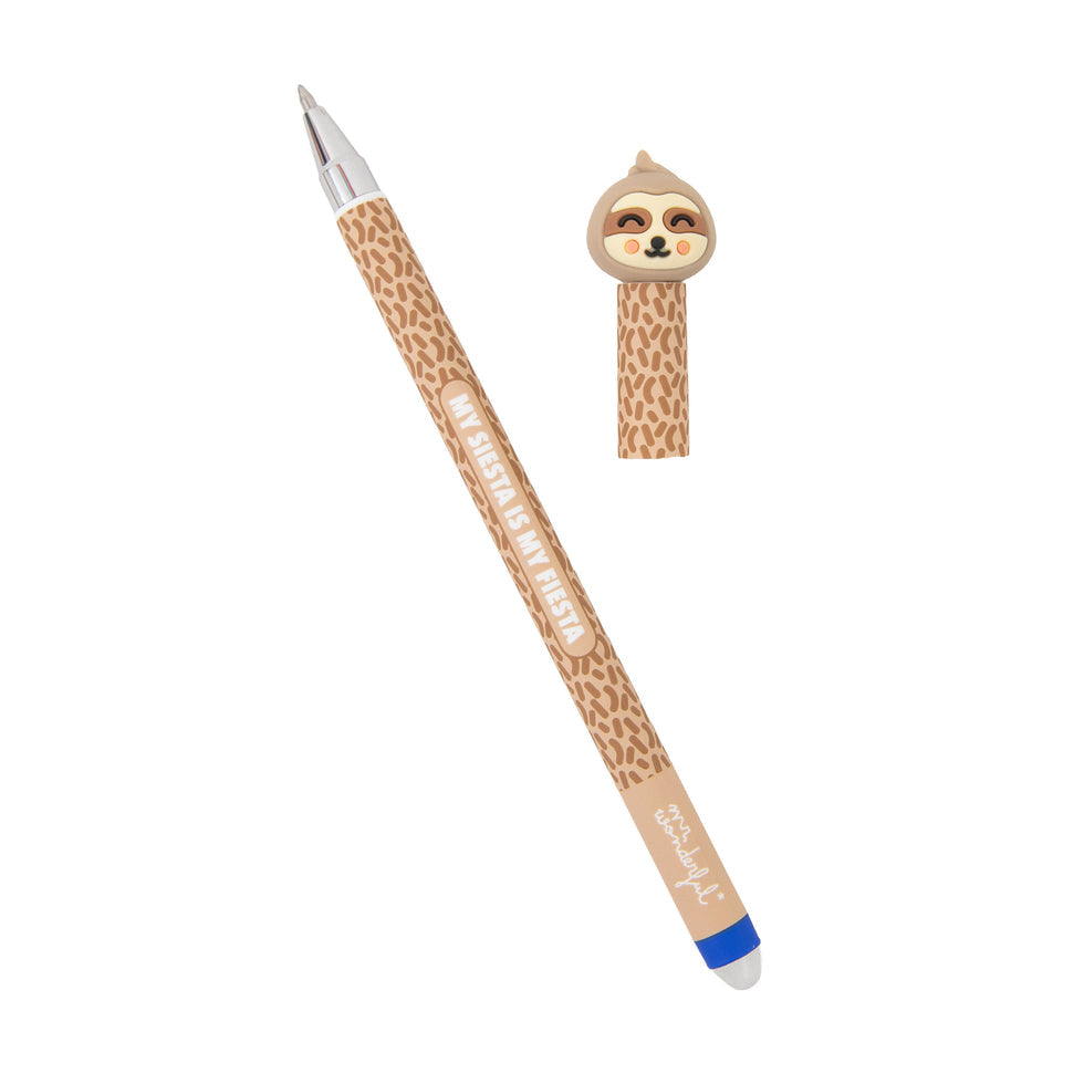 Caneta Apagável Preguiça "My siesta is my fiesta" Mr.Wonderful