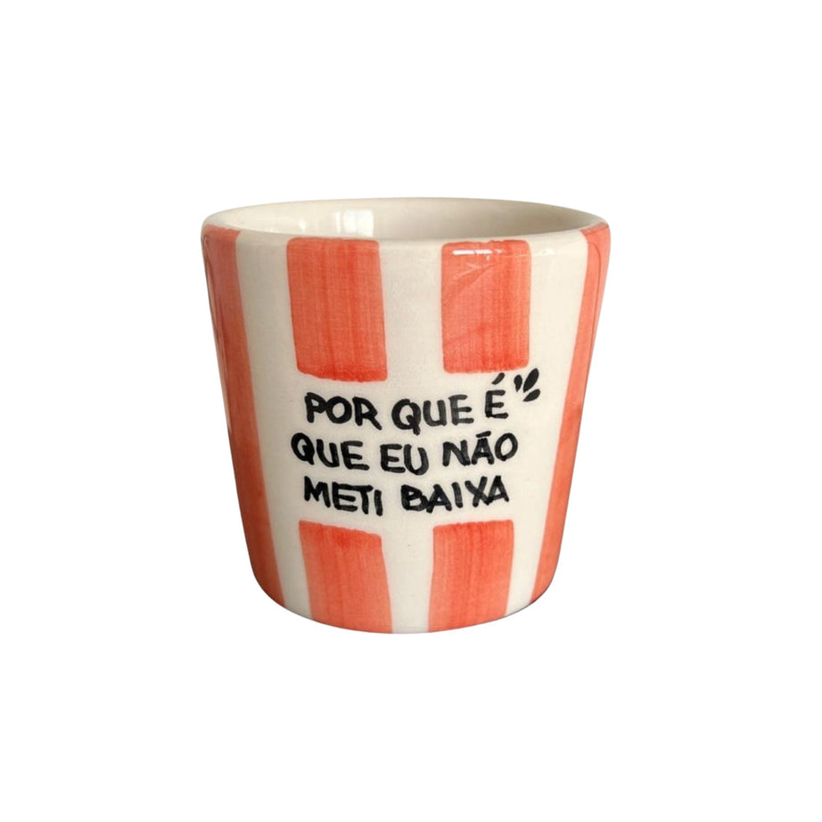 Copo Café "Porque é Que Eu Não Meti Baixa" e Marcador de Livros Listrados