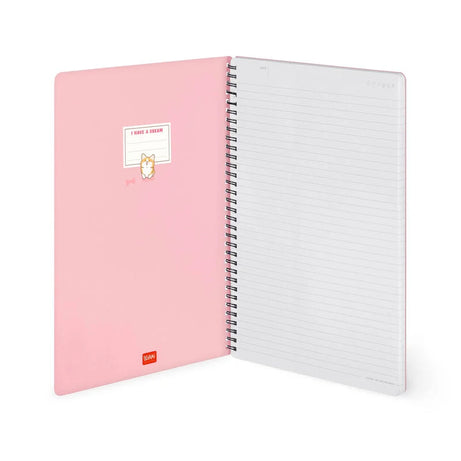 Caderno A4 Pautado Espiral Corgi Legami