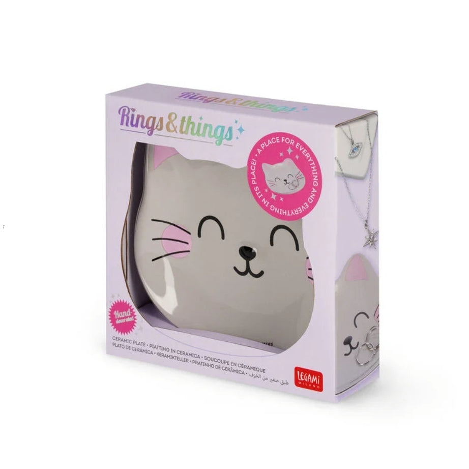 Prato Cerâmica para Jóias Gatinho Legami