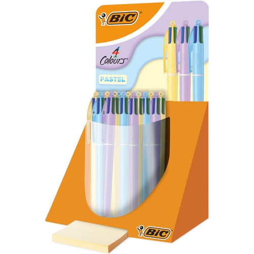 Caneta BIC com 4 Cores Lilás Pastel