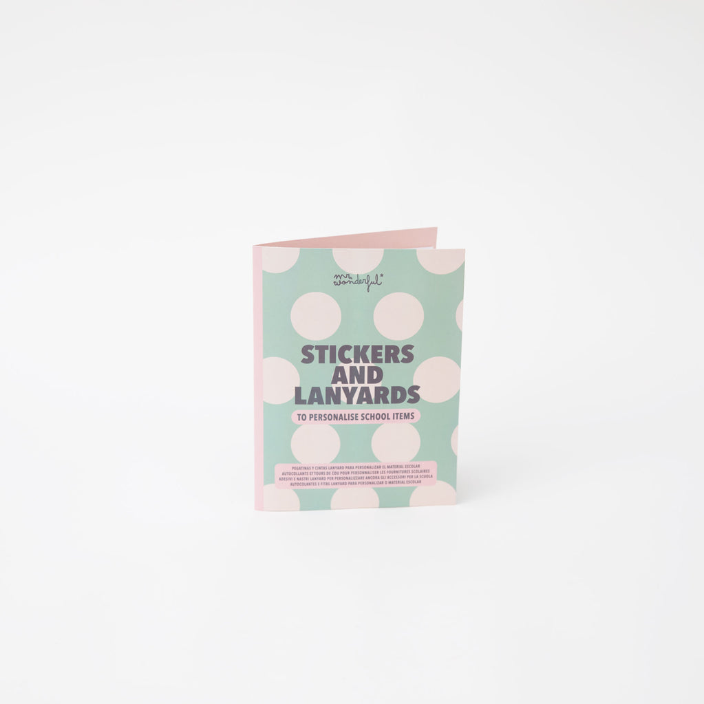 Conjunto de Autocolantes e Fitas para Identificação do Material Escolar Mr.Wonderful