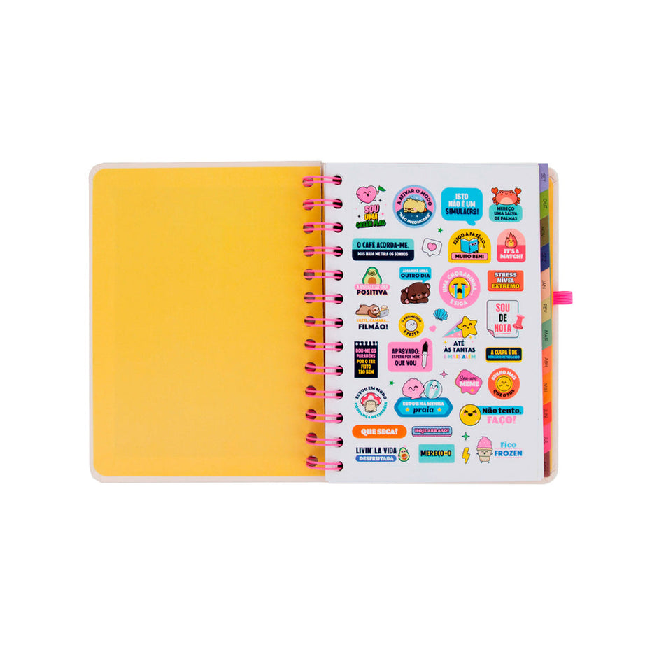 Agenda Semanal Pequena 2026/2027 Mr.Wonderful "Ready" com 3 Canetas Apagáveis Exclusivas