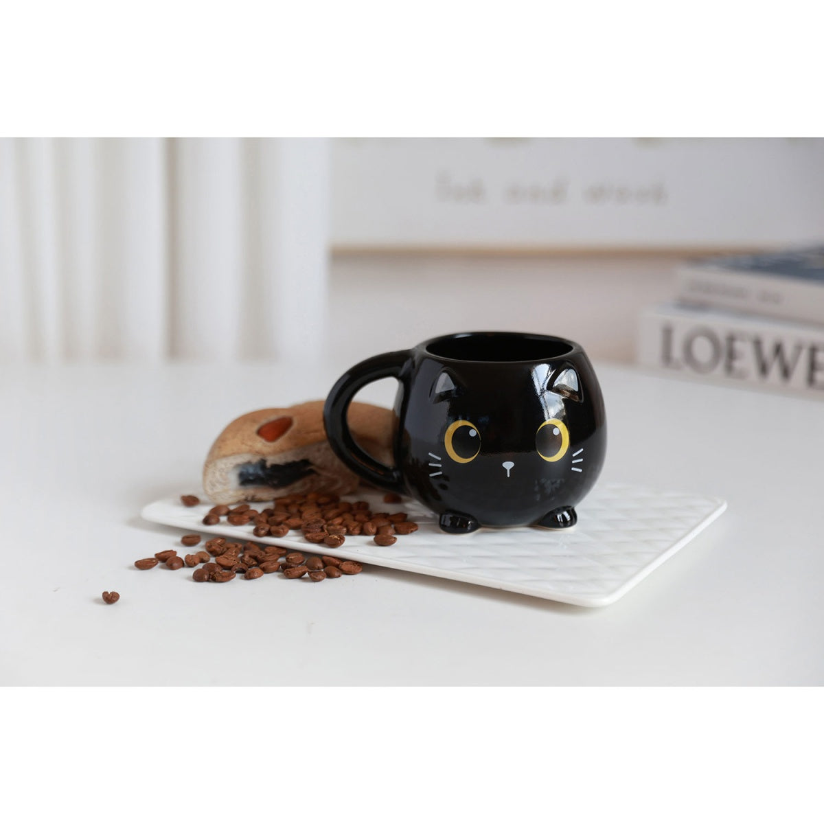 Caneca 3D Chunky Gato Preto Itotal 410ml