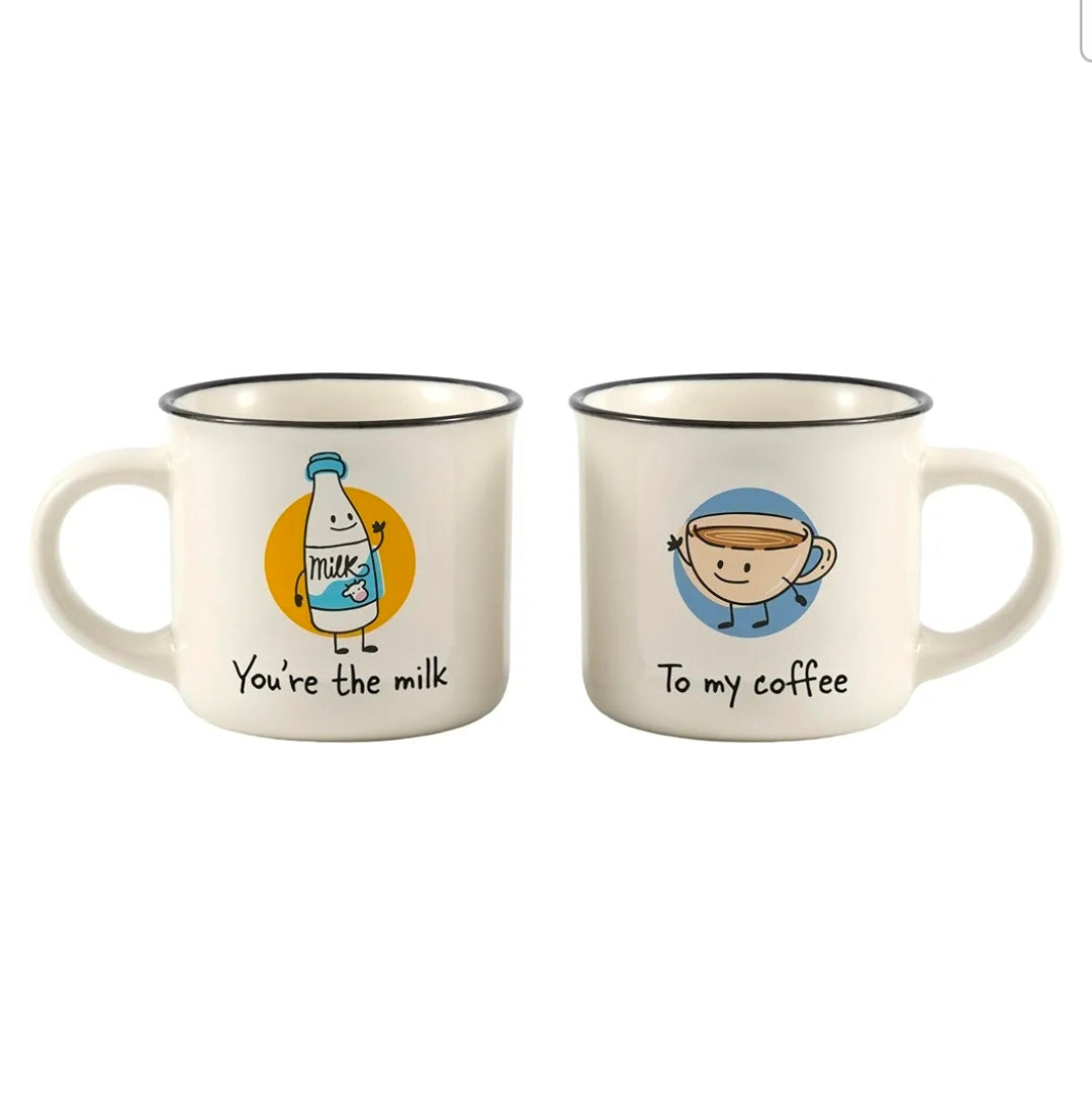 Conjunto 2 Chávenas Café "You're the Milk - To My Coffee" Itotal