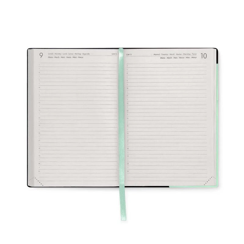 Agenda Diária 2026 Verde Pastel Legami