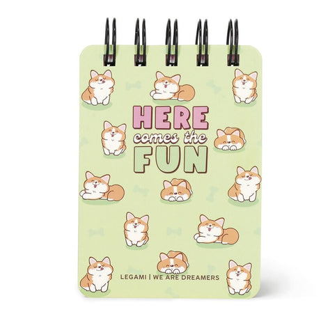 Bloco Notas Espiral Pautado Corgi Legami