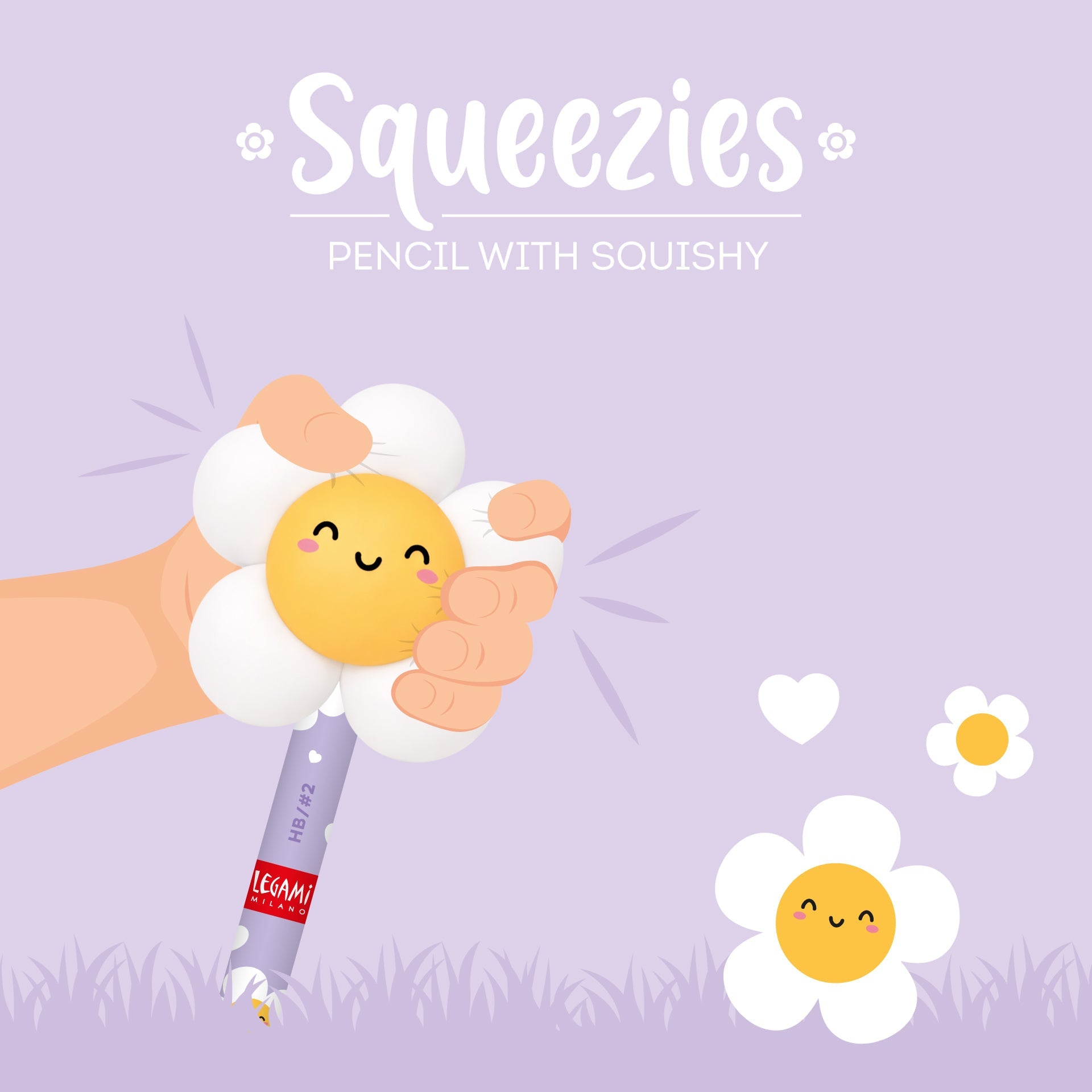Lápis HB com Margarida Squishy Legami