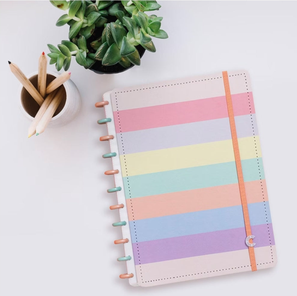 Caderno Inteligente A4 Arco-íris Pastel